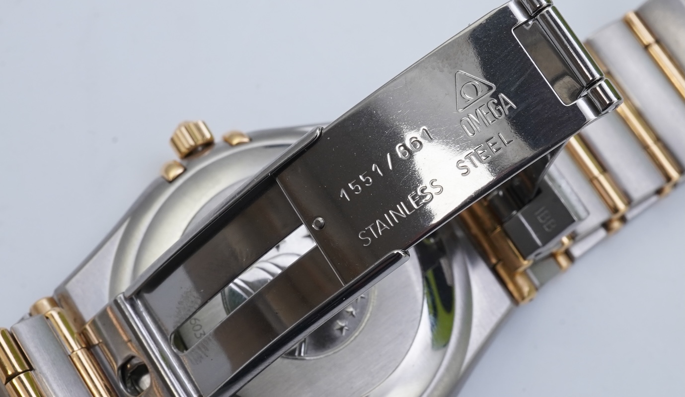 A gentleman's late 20th century steel and gold Omega Constellation Chronometer Automatic wrist watch